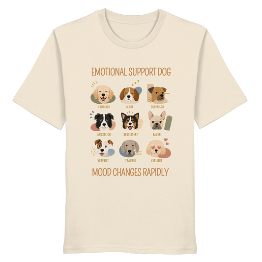 Emotional Support Dog - Organic Statement Shirt  - Organic Shirt