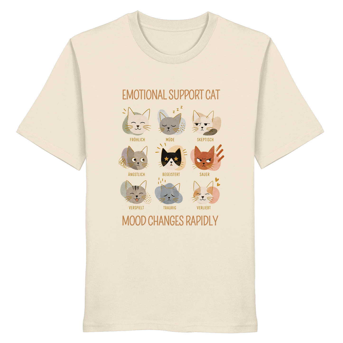 Emotional Support CAT - Organiv Statement Shirt  - Organic Shirt