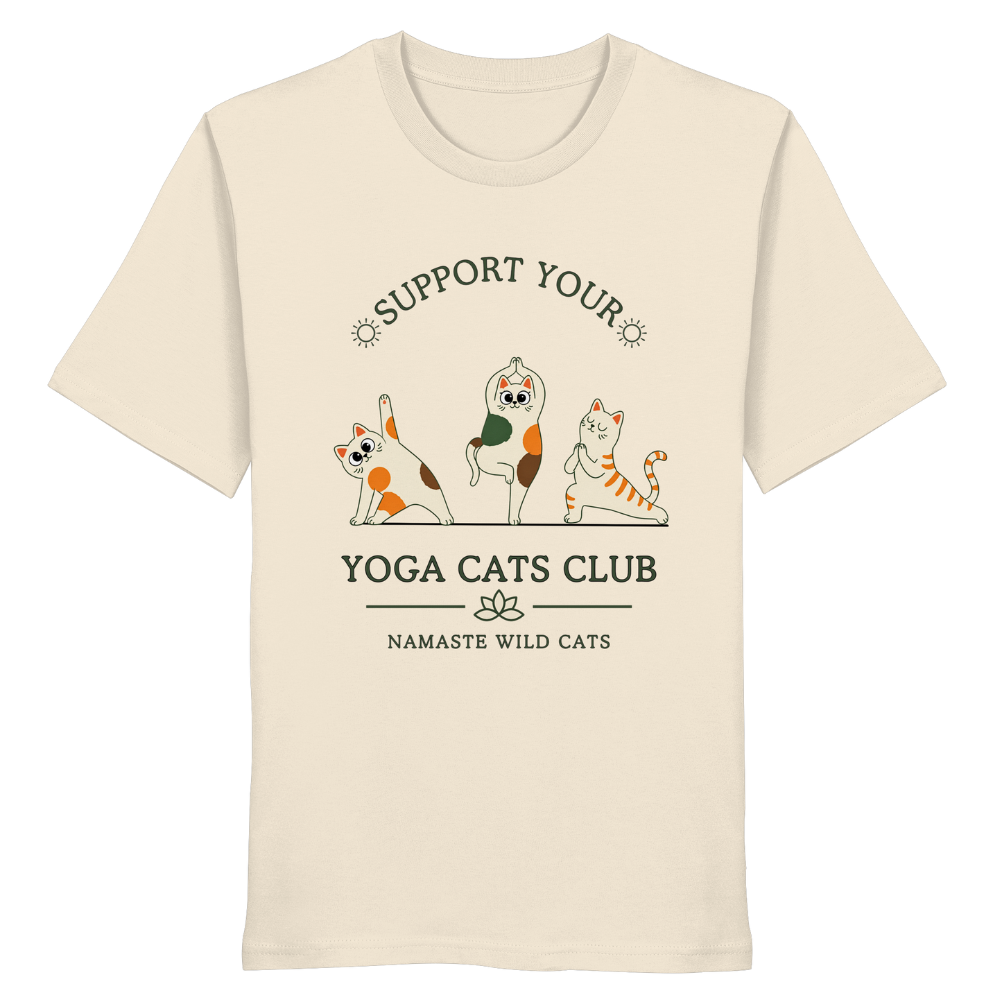 Yoga Cats Club - Organic Statement Shirt  - Organic Shirt