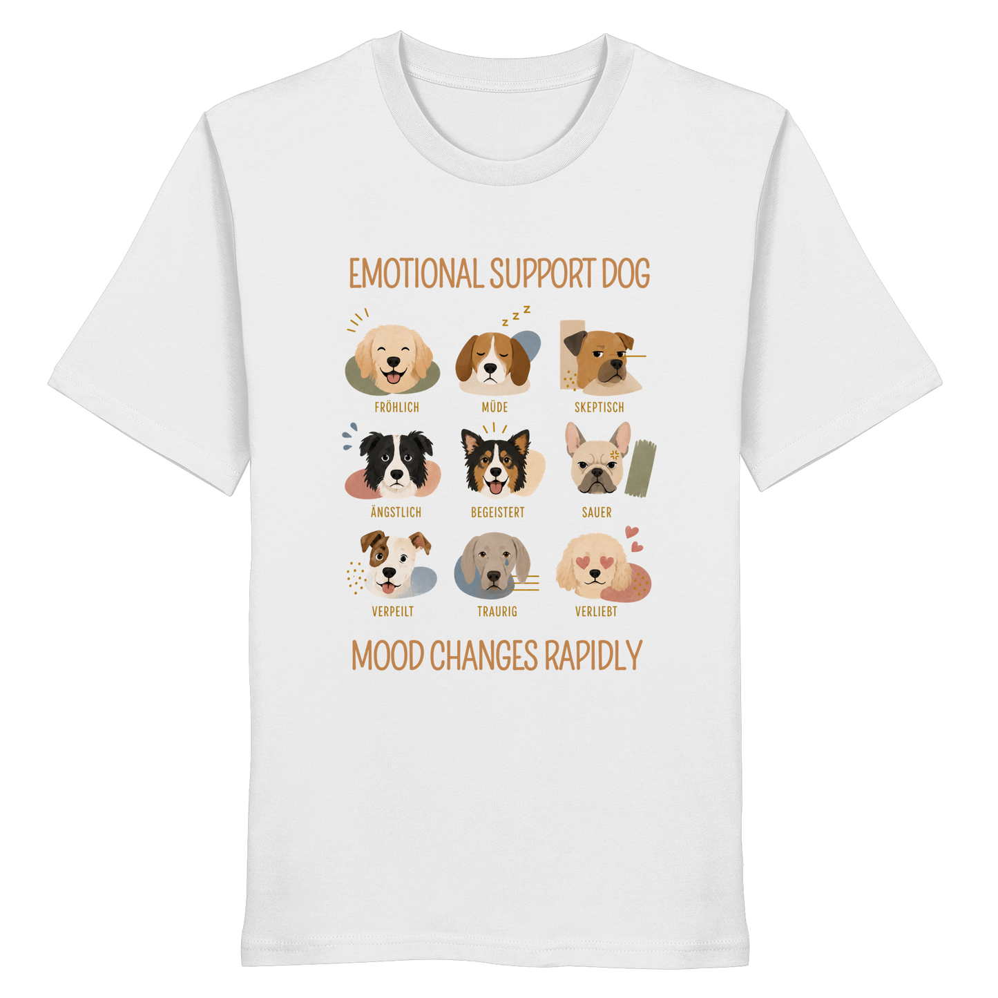 Emotional Support Dog - Organic Statement Shirt  - Organic Shirt