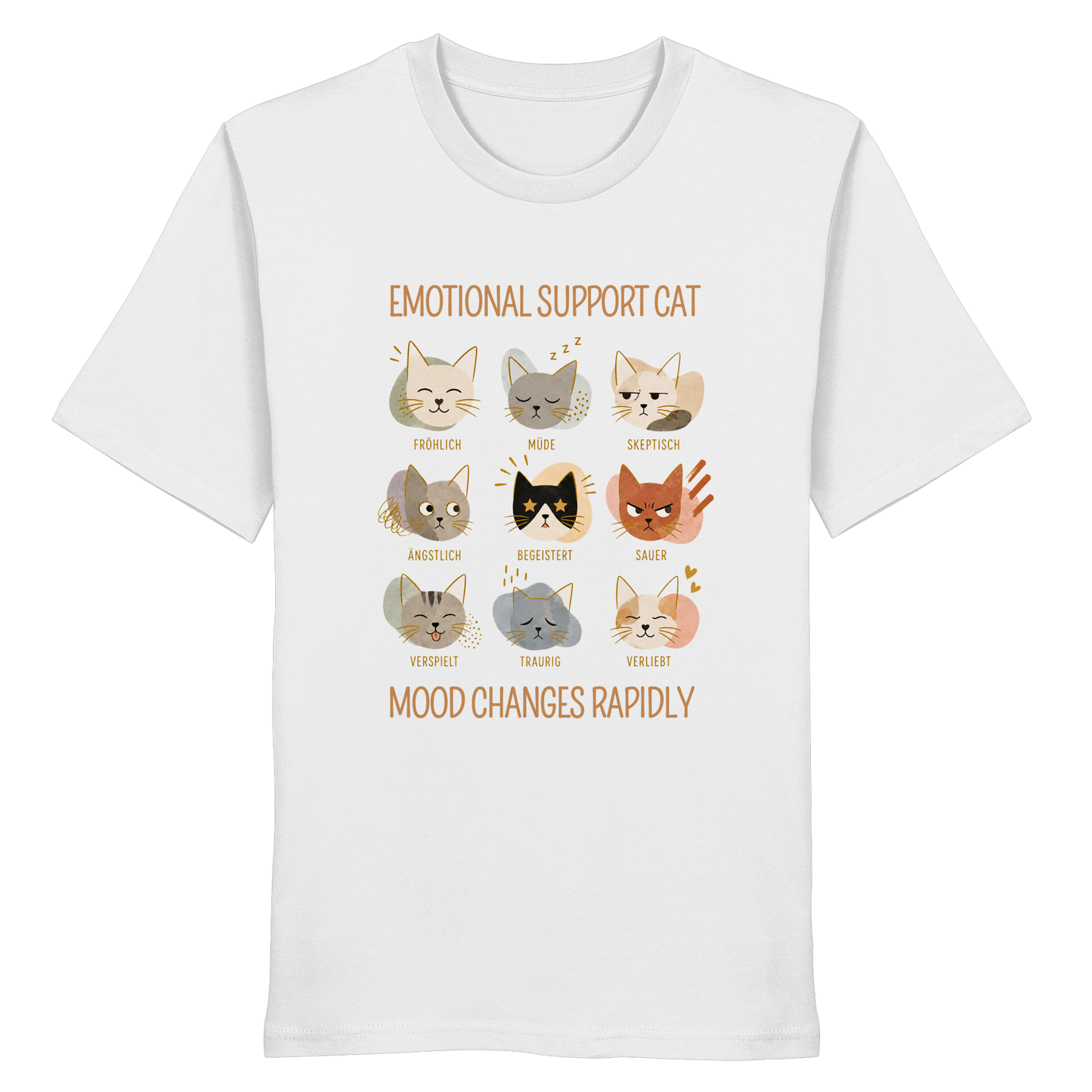 Emotional Support CAT - Organiv Statement Shirt  - Organic Shirt