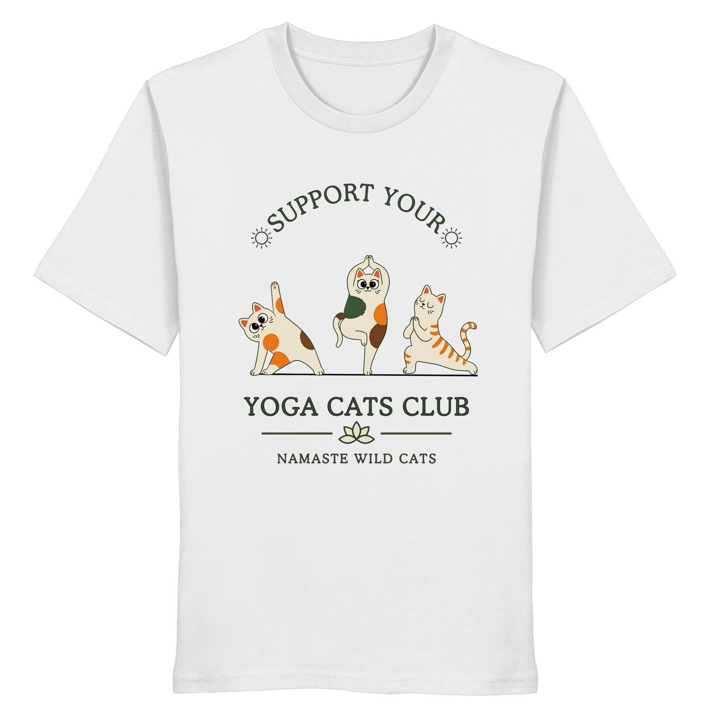 Yoga Cats Club - Organic Statement Shirt  - Organic Shirt